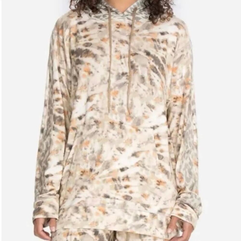 Johnny Was Calme Zen Animal Print Tie Dye Hoodies Sz XS